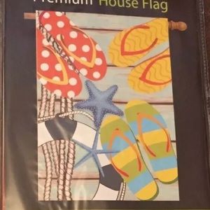 New Briarwood Lane Flip Flops On The Deck Flag 28" x 40"